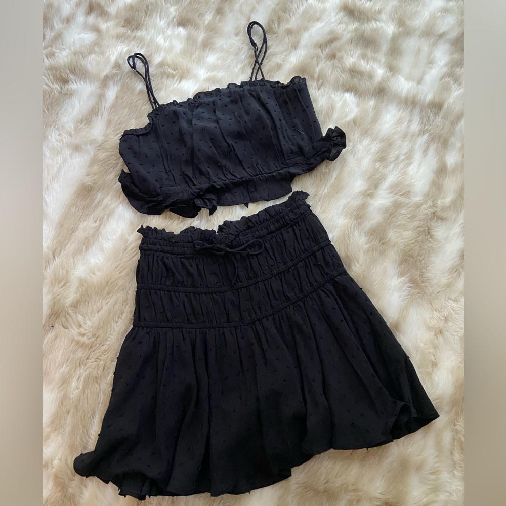 Black skort/top set